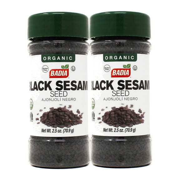 Badia Organic Black Sesame Seeds, 2.5 oz - Palatize Pack of 2
