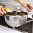 thumbnail image 2 of EeaseMX Colador de acero inoxidable 304 para lavar platos, multiusos, para arroz, fregadero de cocina (tamaño pequeño), 2 of 8