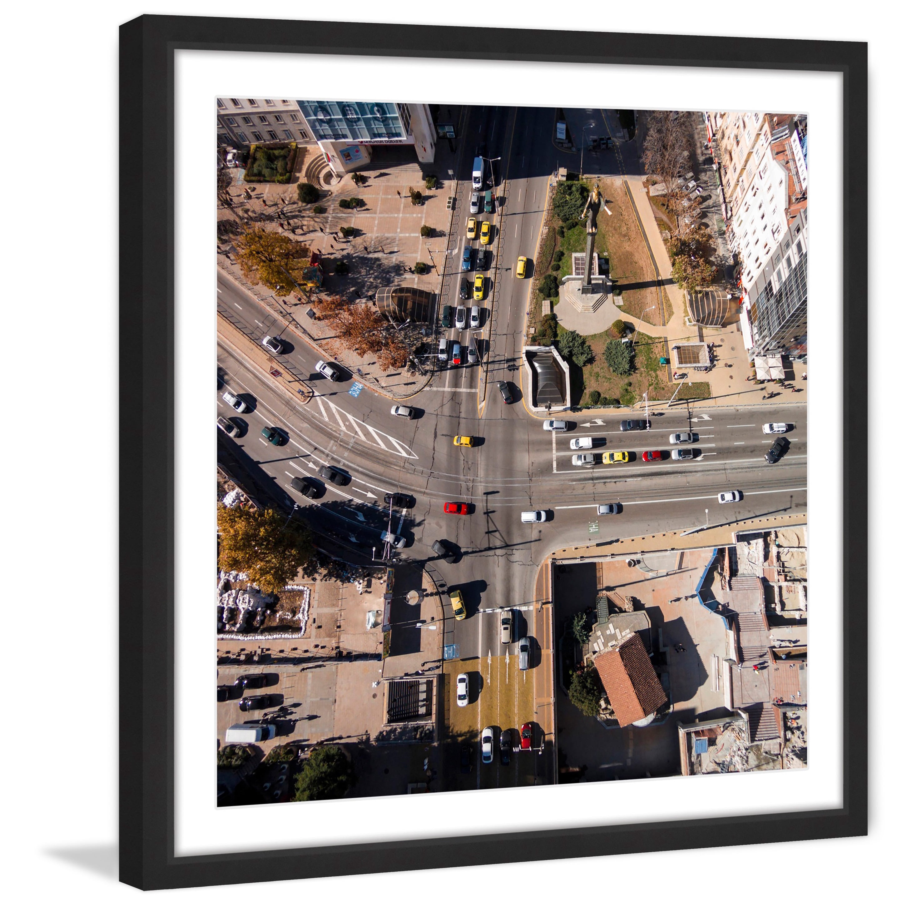 "Midday Traffic" Framed Painting Art Print, 12.0" x 1.5"