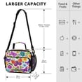 thumbnail image 3 of Insulated Lunch Bag 6L Leak-Proof Lunch Box with Shoulder Strap Multiple Pockets Lunch Tote Vibrant and Lively Butterflies, 3 of 9