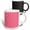 Multicolor, variant on 3drose, Pink and White Polka Dot Print, 11oz Two-tone Red Mug