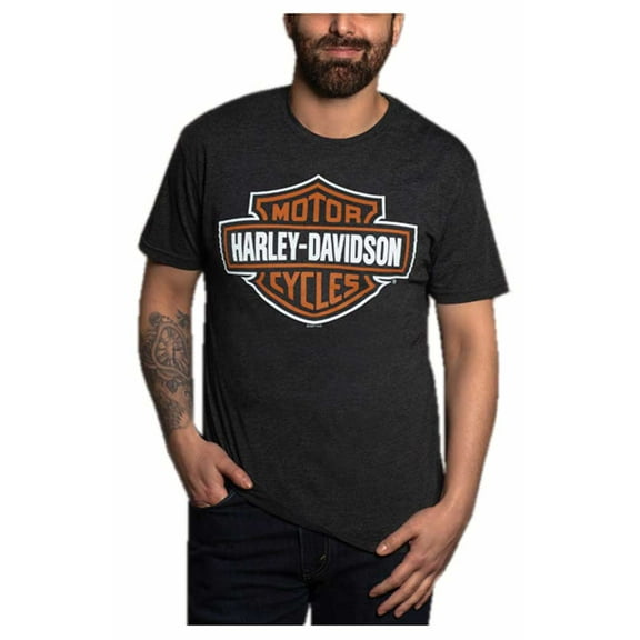 Harley-Davidson Men's B&S Vintage Poly-Blend Short Sleeve Crew T-Shirt (L), Harley Davidson