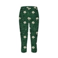 thumbnail image 5 of Womens St. Patricks Day Leggings Holiday Printed Casual Slim Fit Stretch Capri Yoga Pants Cropped Pant (L, Green J), 5 of 5