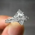 thumbnail image 2 of solitaire jewels 1.5CT Marquise Moissanite 7 Stone Engagement Ring For Women, 10K White Gold, 2 of 5
