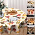 thumbnail image 4 of Nappe Feuilles d'Érable d'Automne Ronde 60 Pouces Récolte d'Automne Décorative Saisonnière Lavable Réutilisable Housse de Table pour Fête Pique-Nique Cuisine Salle à Manger, 4 of 7