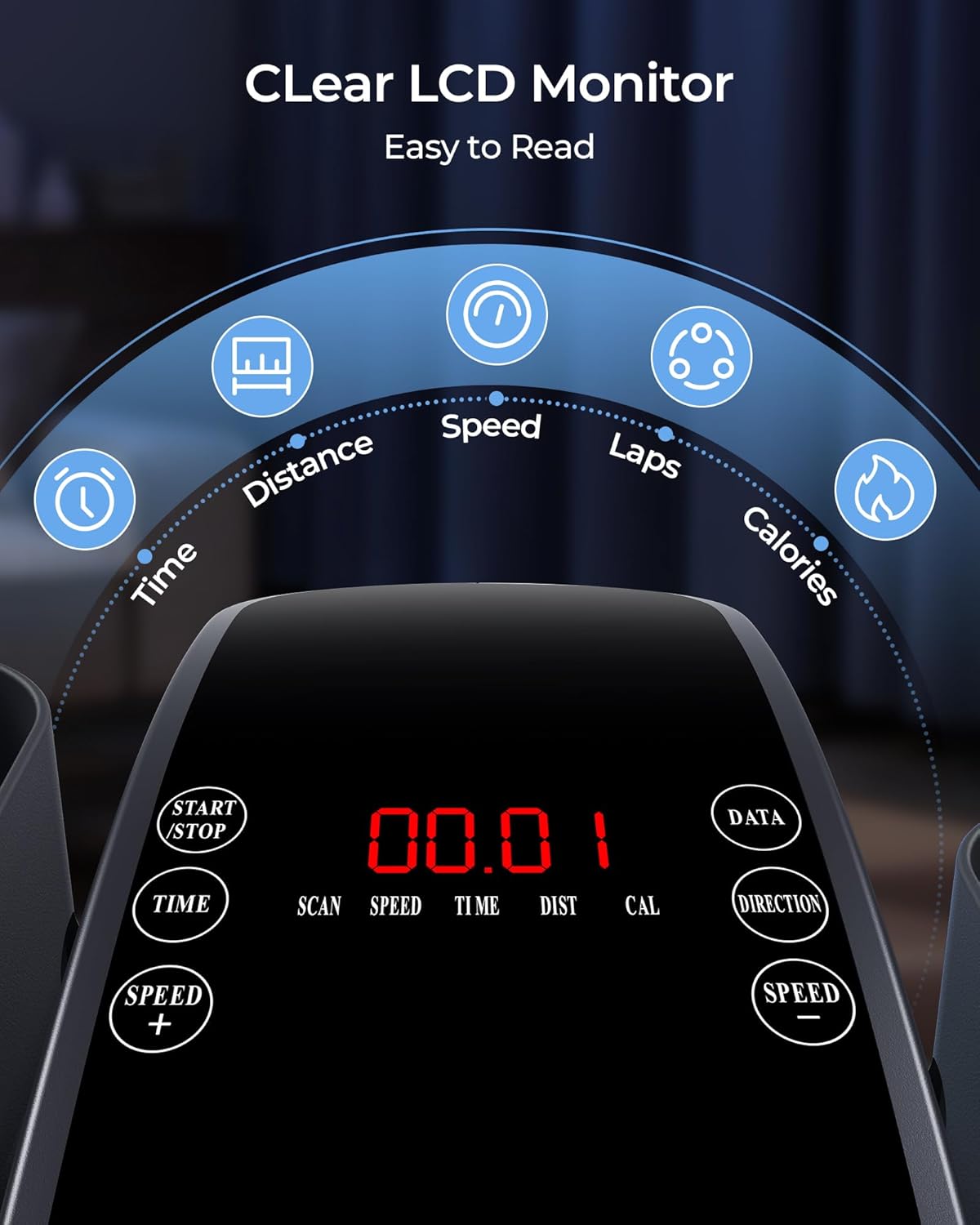 UPGO Under Desk Ellipticals Electric, Elipse Leg Exerciser for Seniors Fully Assembled, Seated Pedal Exerciser with Remote Control & Non-Slip Pedals