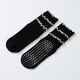 thumbnail image 2 of Women’s Yoga Pilates Socks with Frill Top Non Slip Cushioned Grips Crew Mid Calf Socks, 2 of 9