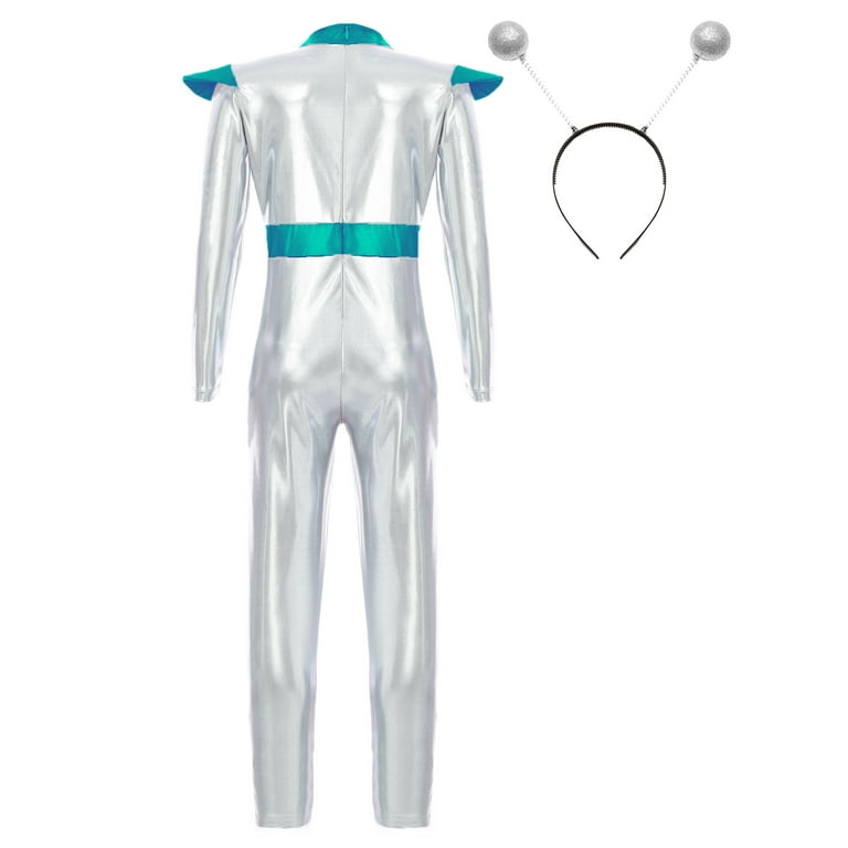 Jhaoyu Kids Girls Shiny Metallic Unitards Full Body One