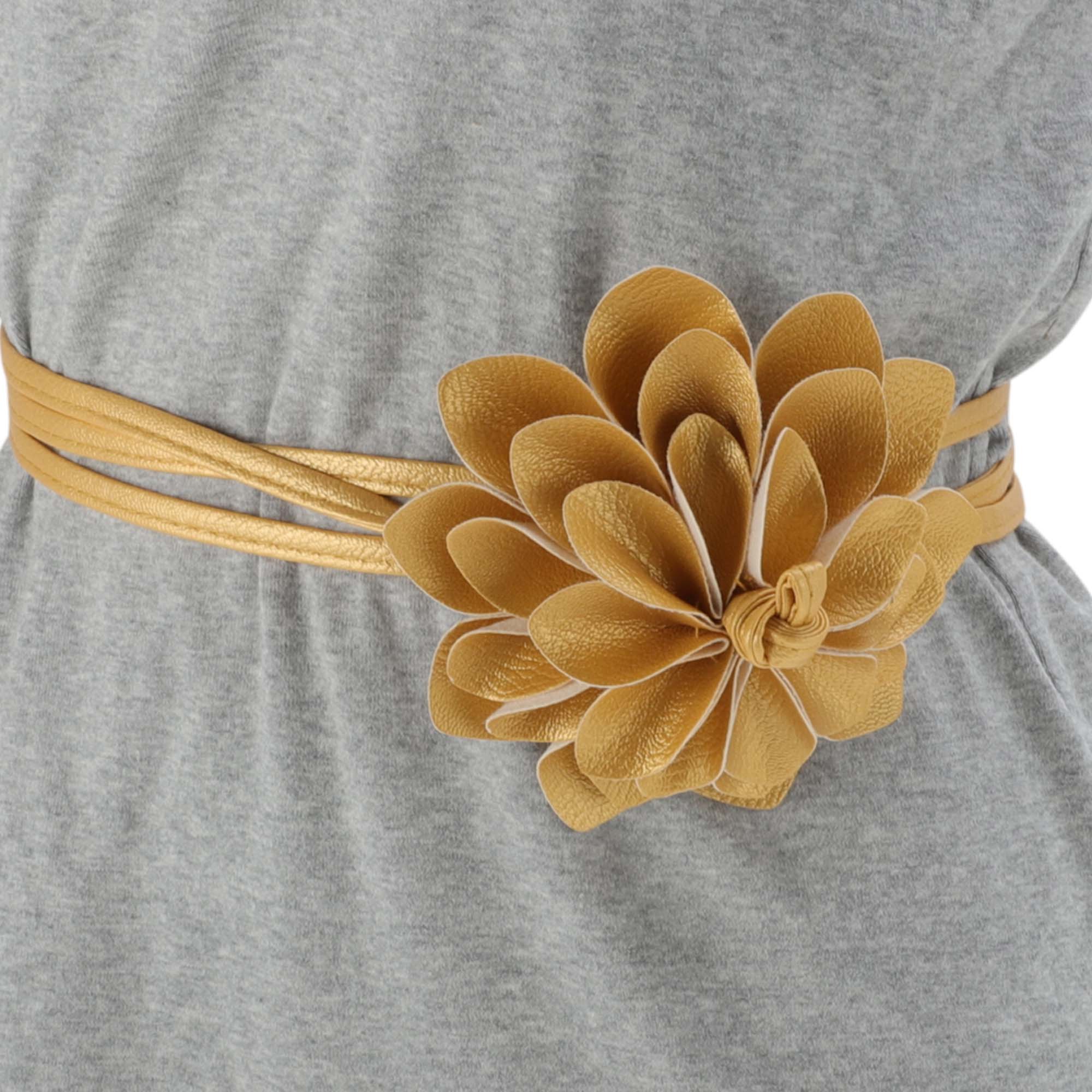 Unique Bargains Versatile Long Adjustable Waist Belt for Women Gold Tone