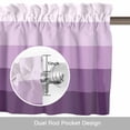 thumbnail image 6 of Purple Ombre Kitchen Curtain Valances for Windows Farmhouse Short Curtains, Modern Abstract Art Farmhouse Striped Rod Pocket Valance Curtain for Bedroom Cafe Living Room 54"x18", 6 of 8