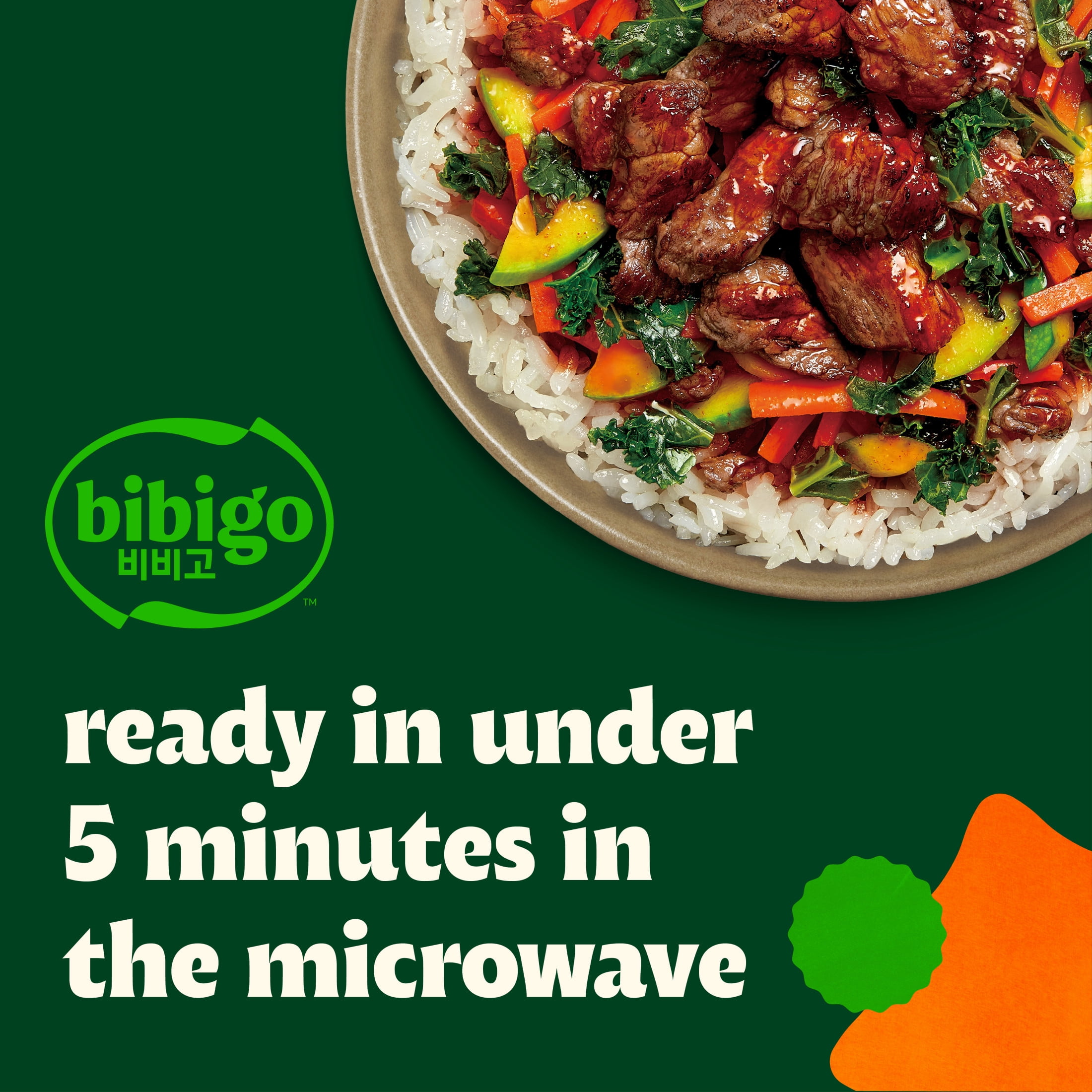 Bibigo Frozen Beef & Vegetable Bibimbap Rice Bowl, 10.0 oz
