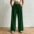 thumbnail image 5 of ZUBKTE Women's Drawstring Elastic Waist Active Jogger Wide Leg Pants Loose Fit Casual Sports Pants for Women Y2K Streetwear with Pockets S‑2XL, 5 of 8