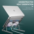 thumbnail image 3 of Laptop Cooling Pad Laptop Cooler Laptop External Fan Laptop Cooling Stand with Fan Computer Cooling Fan for Gaming Laptop MacBook Air Pro 9-17”Notebook Aluminum, 3 of 5