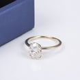 thumbnail image 2 of Cora Jewellery Unique Double Prong Oval Moissanite Engagement Ring For Women, 14K Yellow Gold, 2 of 6