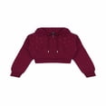 thumbnail image 3 of Forever 21 Cropped Embellished Hoodie, Color- Burgundy, Size- M, 3 of 5