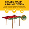 thumbnail image 4 of Red Christmas Table Cloths for 3 Foot Rectangle Tables, Winter Xmas Trees Snowflake Holiday Patio Waterproof Elastic Fitted Tablecloths, Washable Rectangular Table Cover for Camping, 4 of 8