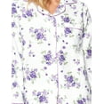 thumbnail image 6 of Casual Nights Women's Flannel Long Sleeve Button Down Pajama Set, 6 of 6