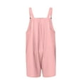 thumbnail image 3 of Liacowi Pluse Size Women Wide Leg Jumpsuits Shorts Casual Straps Sleeveless Shorts Rompers Summer Loose Overalls With Pockets, 3 of 5