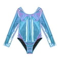 thumbnail image 6 of Choomomo Women's Shiny Long Sleeve Ballet Dance Leotard Body Metallic Gymnastics Unitard Dance Wear Colorful L, 6 of 7