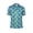 Ocean blue/White, variant on Monterey Club Men's Palm Leaves Print Point Collar Golf Polo Shirt #3511