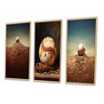 thumbnail image 3 of Designart "Pitcher s Mound in Baseball II" Sports Framed Wall Art Set Of 3 - Beige Sport Baseball Frame Gallery Wall Set For Home Decor, 3 of 6