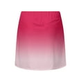 thumbnail image 5 of Womens Summer Short Skirts Inner Shorts Gradient Color Workout Skirts Fashion Lightweight Skorts for Women Casual Summer,Hot Pink,M, 5 of 6