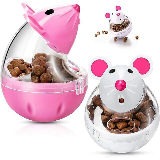 Alimentador interactivo para gatos, pelota de comida para gatos, ratones, taza de comida, pelota de juguete, comida, alimentador de Gato, 2 piezas