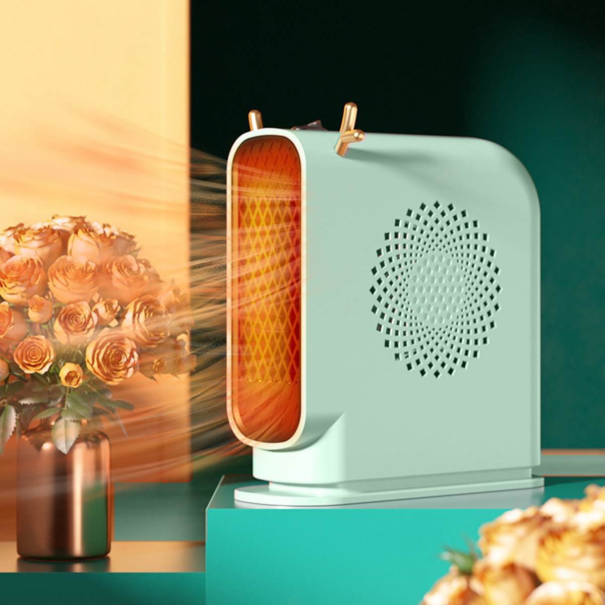 ZTOO Space Heater, Portable Electric Heater 500W Small Desktop Heater