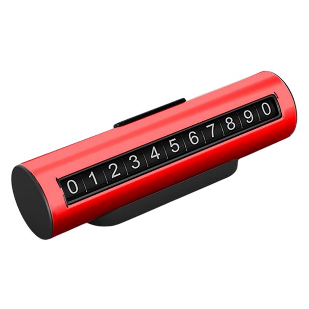 Pegatinas para placa de número de teléfono de tarjeta de estacionamiento temporal de coche para estacionamiento rojo
