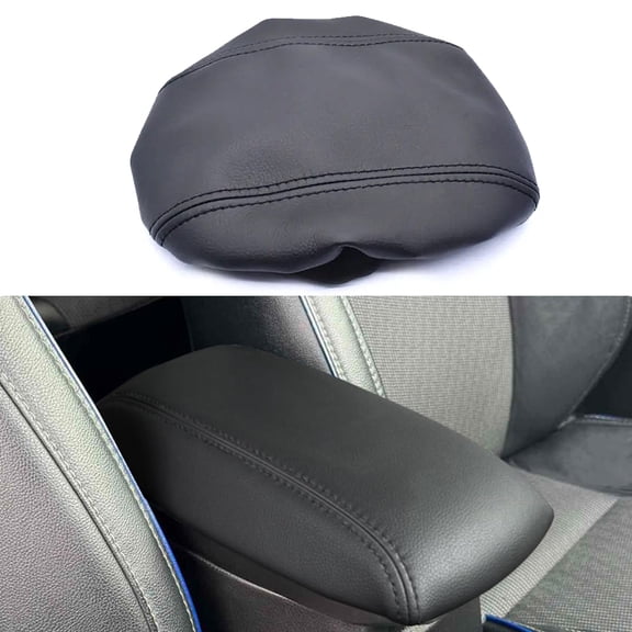 Center Console Lid Armrest Cover Leather Pad For Toyota Corolla 2014-2019 Black