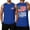 Blue #40, variant on U.s. 250th Anniversary Tank Tops for Men Crew Neck American Flag Vintage Shirts Sleeveless Usa Flag Summer T Shirts American Birthday Tshirts Pink 5XL