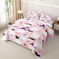 thumbnail image 3 of Manfei Cartoon Halloween Twin Quilt Set,Colorful Funny Pumpkin Lantern Twin Coverlet Set,2 Pieces,1 Bedspread and 1 Pillowcase, 3 of 7