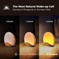 Wood Grain Sunrise Alarm Clock and Sound Machine Nightlight, Digital
