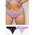 thumbnail image 5 of Smart & Sexy Women's Lace Trim Thong Panty, 2-pack, Style-SA1376, 5 of 6