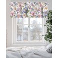 thumbnail image 5 of Curtain Valance for Windows,Oil Painting Style Flowers Dragonfly Kitchen Valances Rod Pocket Short Curtains,Purple Pink Floral Window Treatment Panel for Bedroom Bathroom 60x18in, 5 of 9