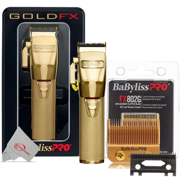 Aardappelen Pat koppel BaByliss PRO FX870G Cord / Cordless Lithium-Ion Adjustable Clipper Gold  with Replacement Adjustable Clipper Blade - Walmart.com