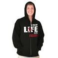 thumbnail image 5 of Living Life Its Fullest Basketball Zip Hoodie Sweatshirt Men Brisco Brands X, 5 of 6