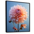 thumbnail image 2 of Designart "Dancing In Coral And Blue Dahlias II" Dahlia Floater Framed Wall Art Prints, 2 of 5