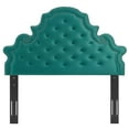 thumbnail image 3 of Modway Diana Tête de Lit en Velours Performance Capitonnée Full/Queen en Turquoise, 3 of 11