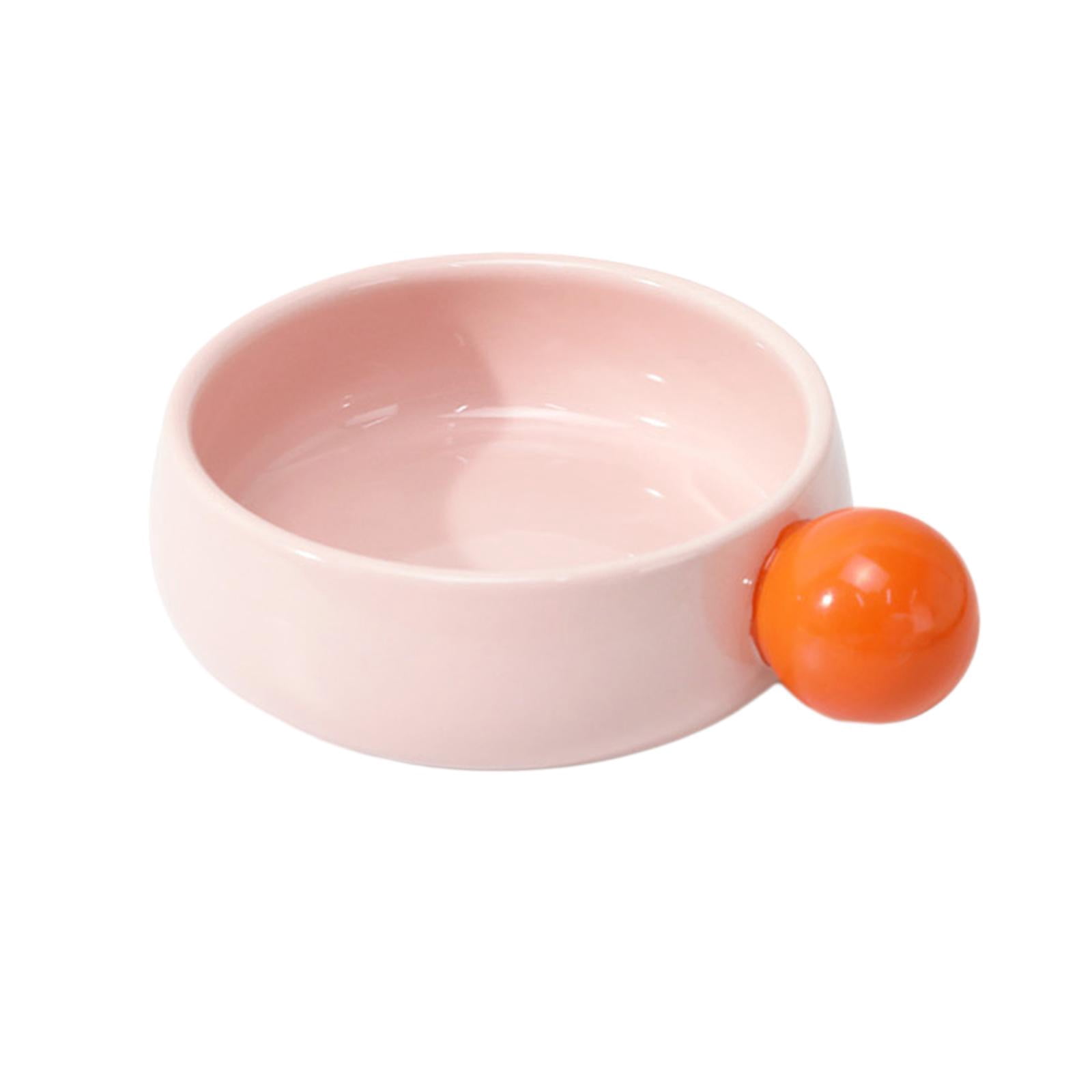 Gazechimp Cat Bowl Portable Wide Cat Dish for Pet Supplies Small Animals Pets Supplies Pink