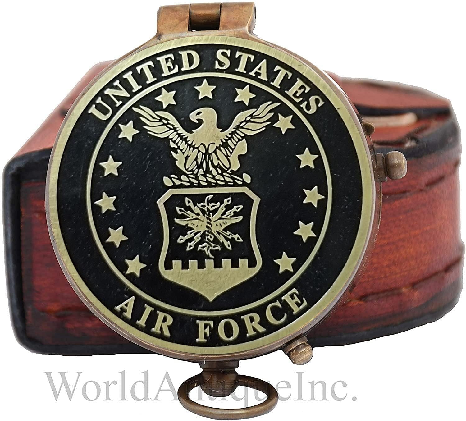 WOANIN Compass Gift for U.S Air Force, Engraved Navy Compass, Navy Gift, Navy Brass Compass, Retirement Gift, Personalized Compass, Antique Compass