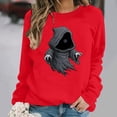 thumbnail image 6 of Halloween Fleece Lined Sweatshirts For Women Fall Crewneck Long Sleeve Ghost Printed Casual Pullover Tops S-XXL, 6 of 6