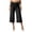 Black, variant on Womens Fold Over Gaucho Pants Culottes Low Rise Capris Foldover Flowy Going Out Flare Bottoms Wide Leg Capri Pants (Red, XL)