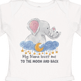 thumbnail image 4 of Inktastic My Nana Loves Me to the Moon and Back Elephant Family Boys or Girls Long Sleeve Baby Bodysuit, 4 of 5