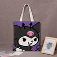thumbnail image 4 of Kawaii Sanrio Kuromi bolsa de lona periférica de dibujos animados, bolso de mano escolar para estudiantes, bolsa de gran capacidad, bolsa de embalaje para libros, 4 of 4