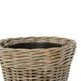 thumbnail image 6 of KOUBOO Rattan Conical Planter Basket with Plastic Pot, Small, 16" Diameter, 4 Gallon Capacity, Handwoven Natural Wicker Indoor Outdoor Planter, 6 of 14