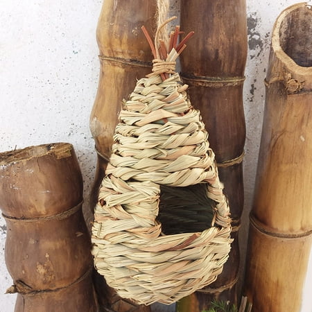 MUSEYA Hand Woven Nest for Parakeets and Budgerigar 3Set 10x10x22cm MUSEYA Hand Woven Nest for Parakeets and Budgerigar 3Set 10x10x22cm