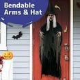 thumbnail image 6 of Prextex Creepy Looking 6 Feet Witch Halloween Decorations with Glowing Eyes, 6 of 7