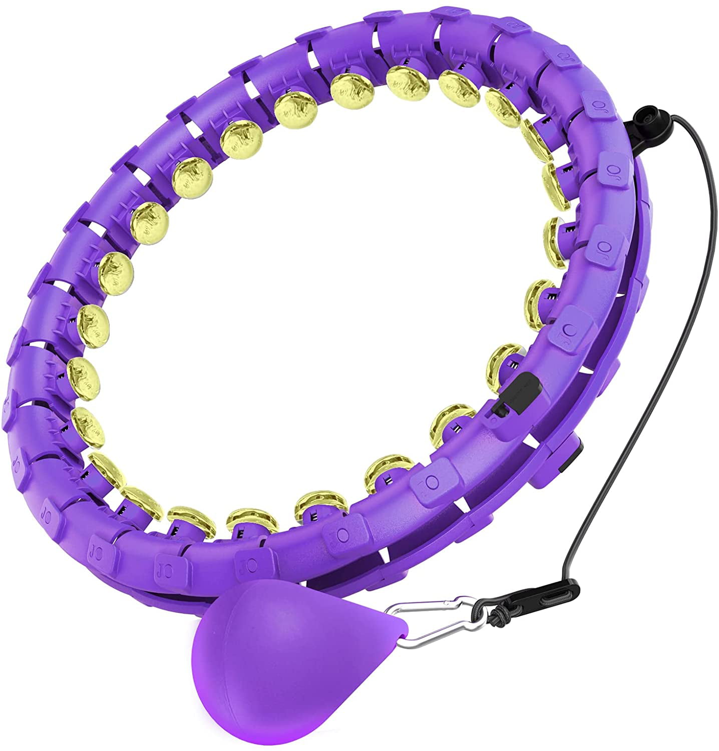 Dumoyi Smart Weighted Infinity Hoop for Adults Weight Loss, 24 Detachable  Knots, 2 in 1 Adomen Fitness Massage, Great for Adults and Beginners