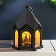 thumbnail image 5 of Dmlowu Halloween Lantern Lights, 3x4" Black Halloween Decorations Led Lantern, Spooky Vintage Lantern for Holiday Party Halloween Decoraions Outdoor & Indoor, 5 of 7
